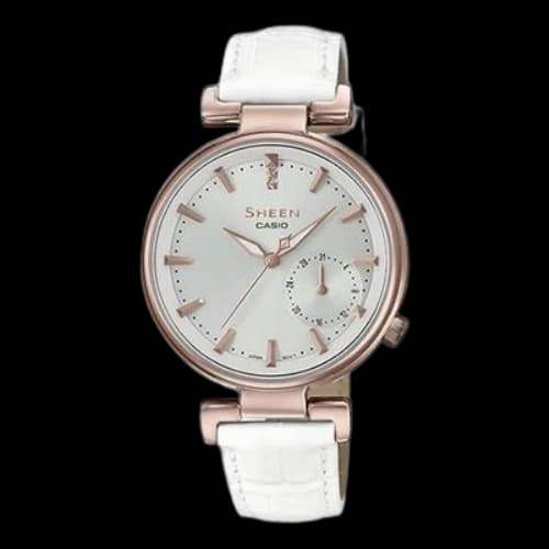 CASIO Waterproof SHEEN Quartz Sapphire Crystal Gold Analog