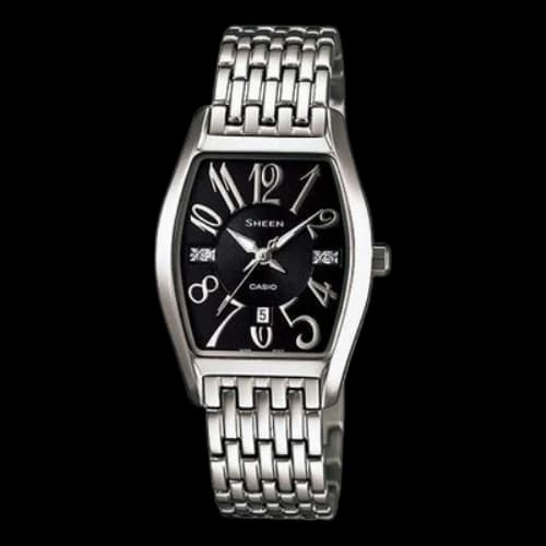 CASIO SHEEN Series Waterproof Silver/ Sports Black Analog