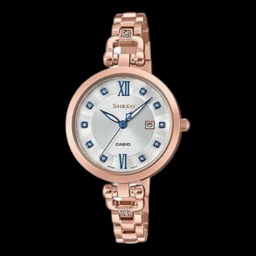 CASIO SHEEN Series Quartz Rose-Gold/White Rose Gold Analog