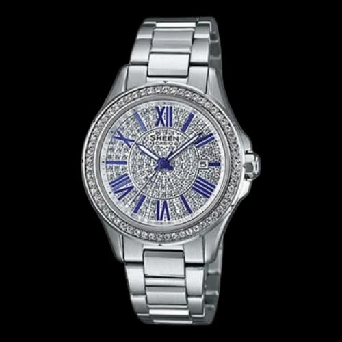 CASIO SHEEN Waterproof Stainless Steel Strap Silver Analog