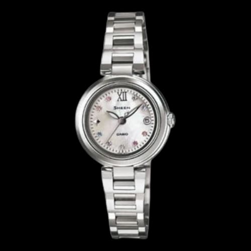 CASIO SHEEN Waterproof Stainless Steel Strap Silver Analog