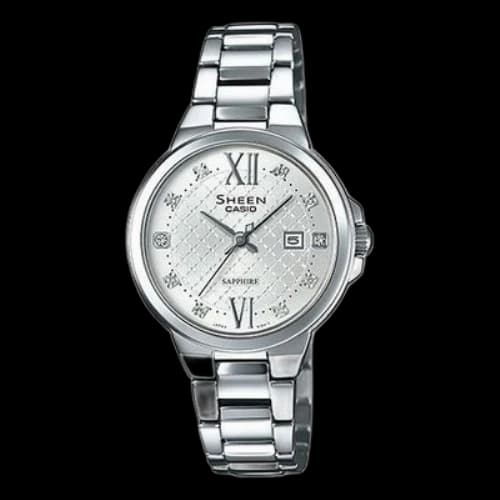 CASIO SHEEN Sapphire Crystal Silver Analog