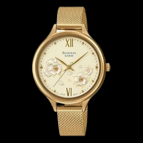CASIO SHE-4551GM-9AUPR Analog SHEEN Sapphire Crystal