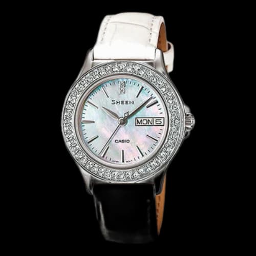 CASIO SHEEN Series Quartz Watch Leather Strap