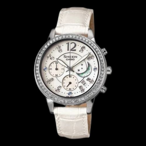 CASIO SHEEN Waterproof White Analog