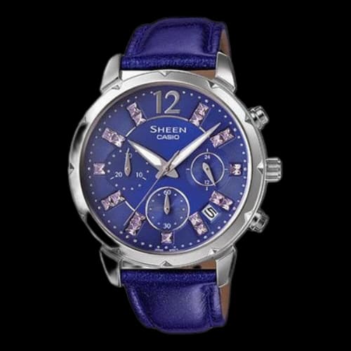 CASIO Female SHEEN Japan / South Korea Fashion Waterproof Blue Analog