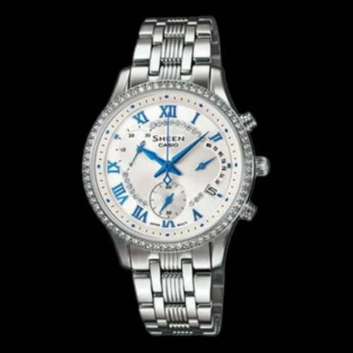 CASIO SHEEN Quartz Stainless Steel Strap Silver Analog