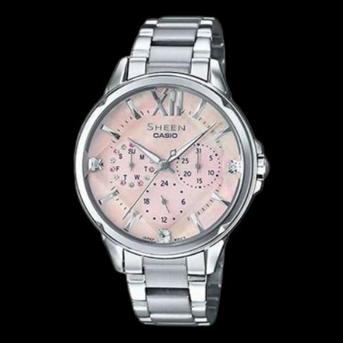 CASIO SHEEN Series Pearl Element waterproof Business Watch SHE3056D-4A Pink Analog