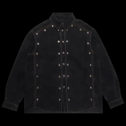 Y/Project Classic Button Panel Denim Shirt 'Black'