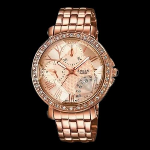 CASIO SHEENSeries es Rose-Golden Rose Gold Analog
