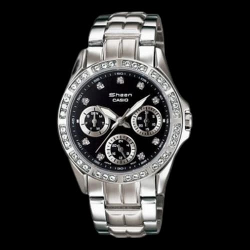 CASIO Edifice Series 50m Waterproof Date Display Quartz Watch Stainless Steel Strap Silver Analog