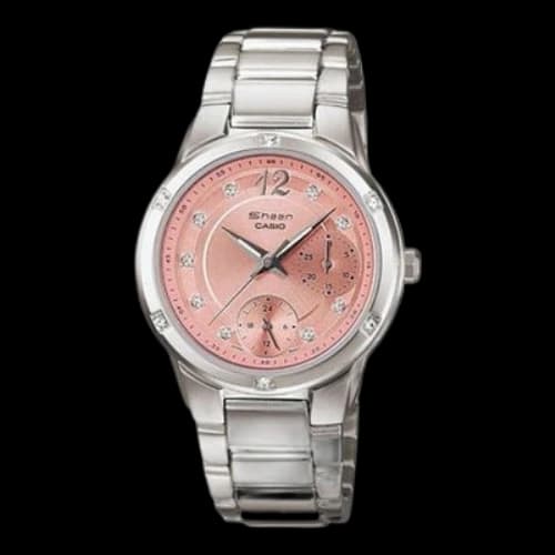 CASIO SHEEN Waterproof Stainless Steel Strap Pink Analog
