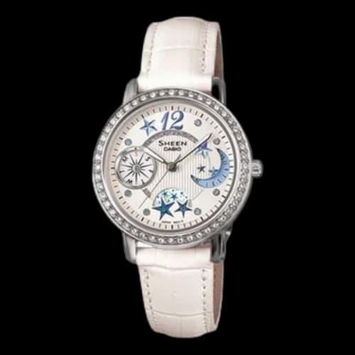 CASIO SHEEN Waterproof Businesses Blue/ White Analog