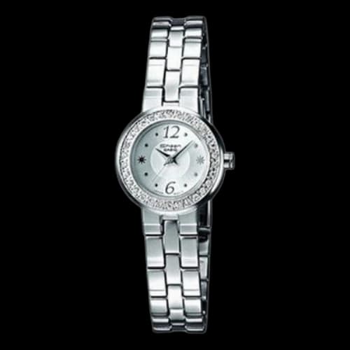 CASIO SHEEN Waterproof Stainless Steel Strap White Analog