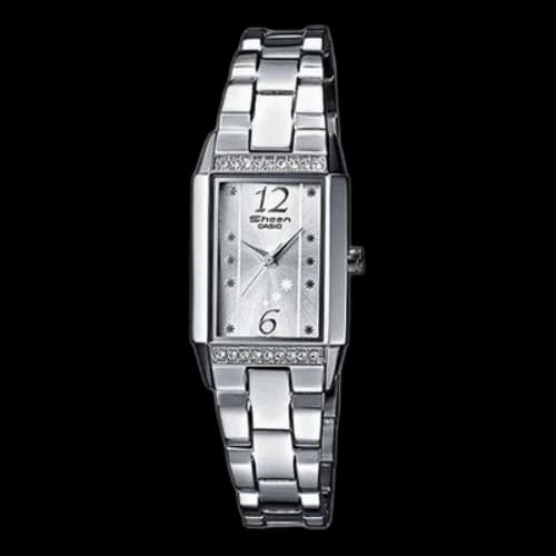 CASIO SHEEN Waterproof Stainless Steel Strap Silver Analog