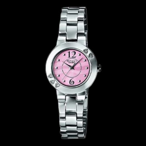 CASIO SHEEN Waterproof Stainless Steel Strap Pink Analog