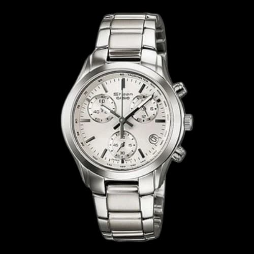 CASIO SHEENSeries Business es Silver White Analog