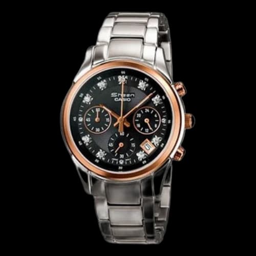 CASIO SHEEN Stainless Steel Strap Waterproof Rose Gold Analog