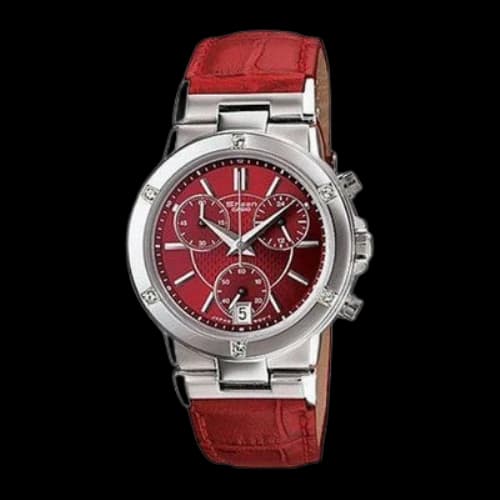 CASIO SHEEN Classic waterproof Watch Red Analog