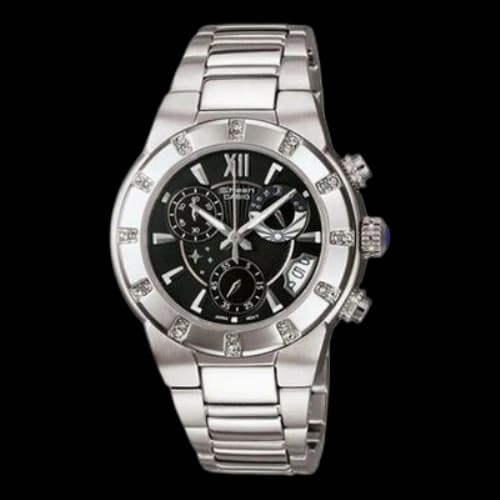 CASIO SHEEN Waterproof Stainless Steel Strap Black Analog