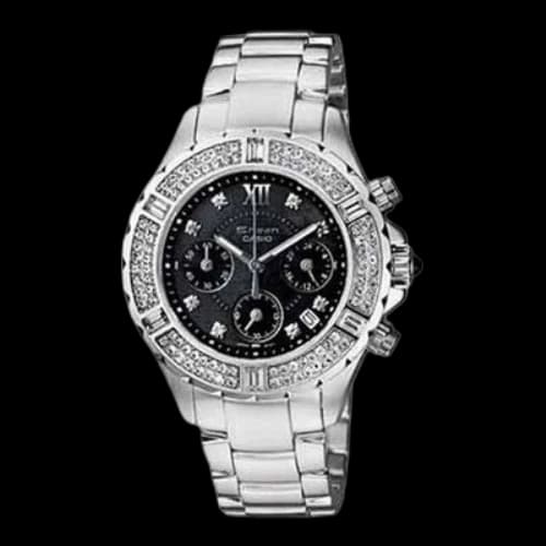 CASIO SHEEN Waterproof Stainless Steel Strap Black Analog