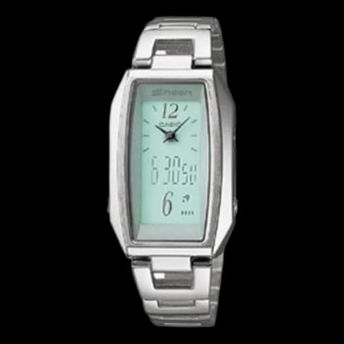 CASIO Waterproof SHEEN Stainless Steel Strap Blue Analog/Digital Combo