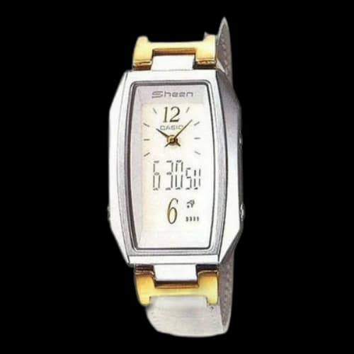CASIO Waterproof SHEEN Yellow Analog/Digital Combo
