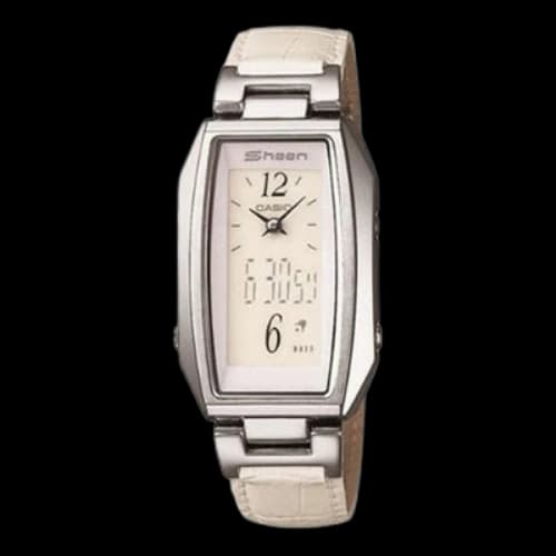 CASIO SHEEN Series Business Waterproofes White Analog/Digital Combo