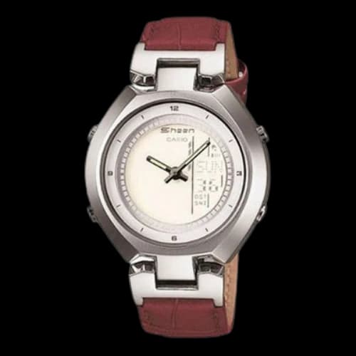 CASIO SHEEN Series Business Waterproofes Red Gray Analog