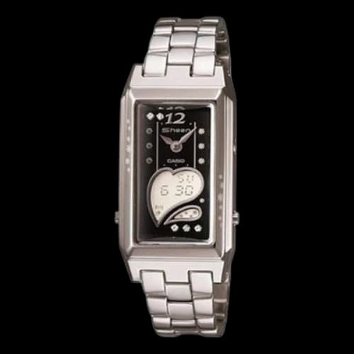 CASIO SHEEN Waterproof Stainless Steel Strap Silver Analog