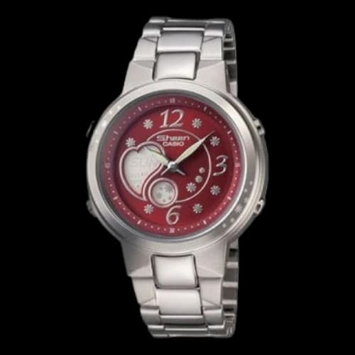 CASIO SHEEN Waterproof Stainless Steel Strap Silver Analog/Digital Combo