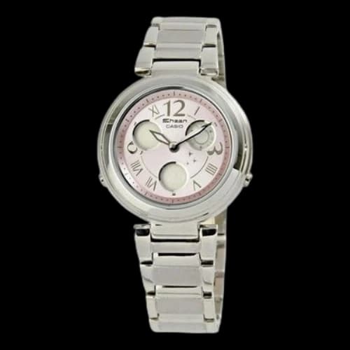 CASIO SHEEN Waterproof Stainless Steel Strap Pink Analog