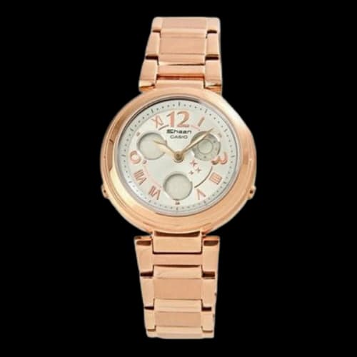CASIO SHEEN Waterproof Stainless Steel Strap Gold Analog