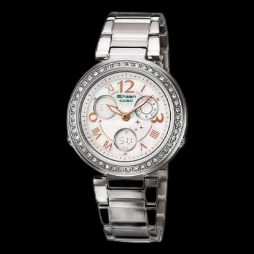CASIO SHEEN Waterproof Stainless Steel Strap Silver Analog