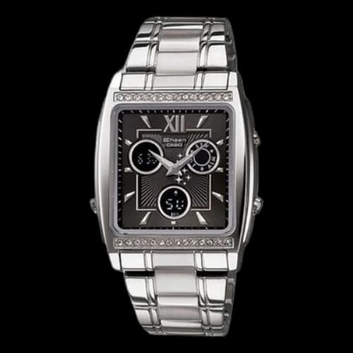 CASIO SHEEN Waterproof Stainless Steel Strap Silver Analog