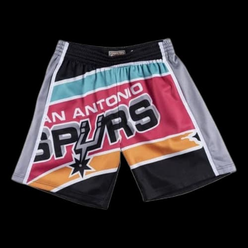 Mitchell & Ness x NBA San Antonio Spurs Big Face Shorts 'Black'
