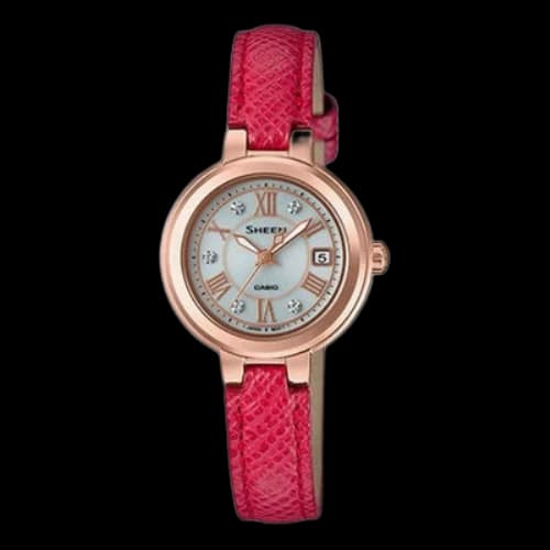 CASIO Female SHEEN Japan / South Korea Fashion Waterproof Red Analog
