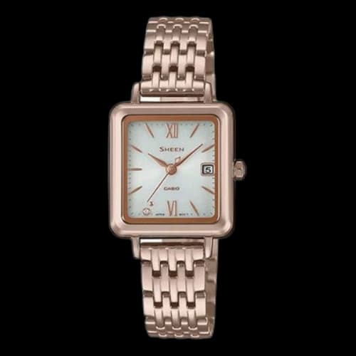 Casio Sheen Business Analog Watch 'Rose Gold White'
