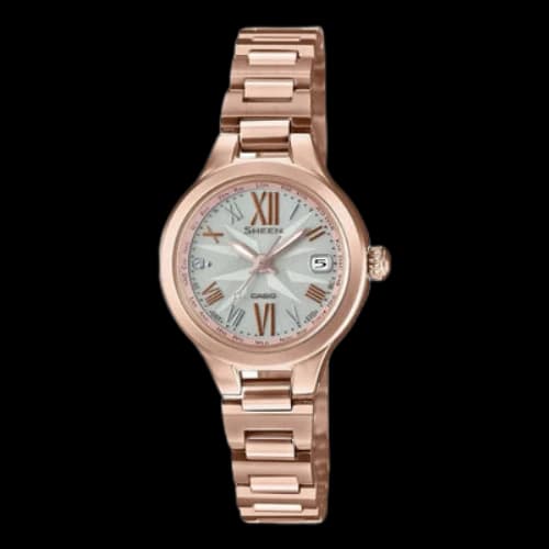 CASIO Sheen Series Watch Quartz Movement 31.4*25.4mm Stainless Steel Rose Gold Analog
