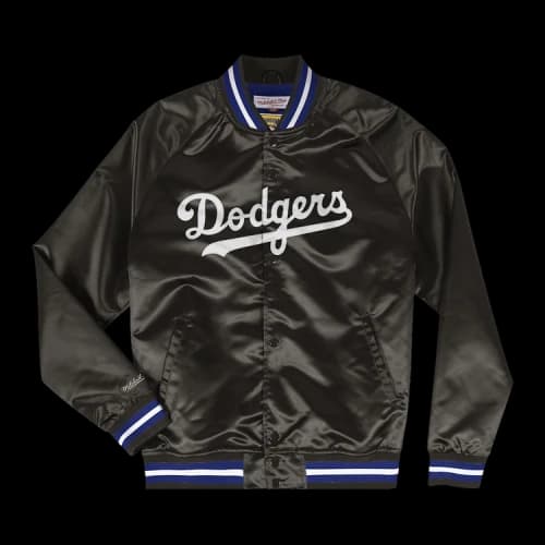 Mitchell & Ness Lightweight Satin Los Angeles Dodgers Jacket 'Black'