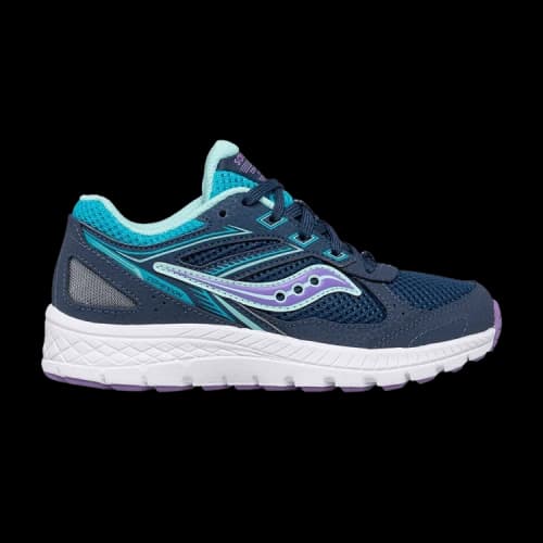 Saucony Cohesion 14 Lace Big Kid 'Navy Purple Turquoise'