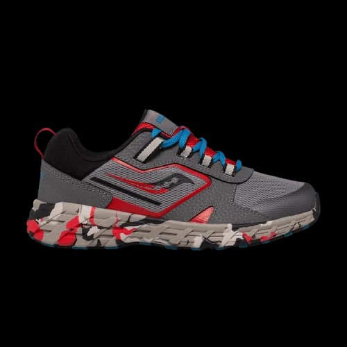 Saucony Wind 2.0 Big Kid 'Grey Red Camo'