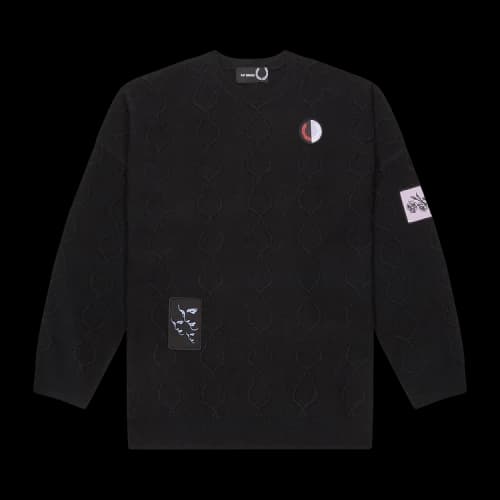 Fred Perry x Raf Simons Oversized Laurel Wreath Jumper 'Black'
