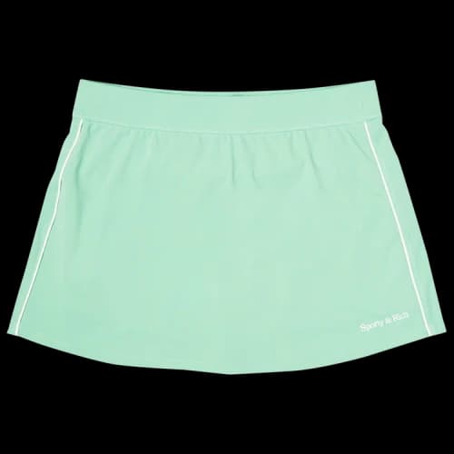 Sporty & Rich Serif Logo Court Skirt 'Kelly Green'