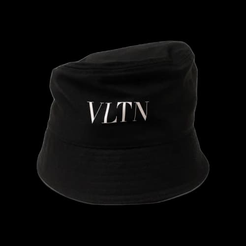 Valentino Logo Printed Bucket Hat 'Black'