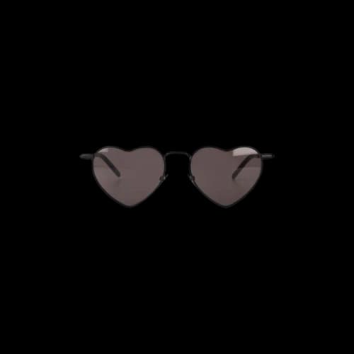 Saint Laurent Heart Shaped Metal Frame Sunglasses 'Black'
