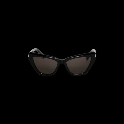 Saint Laurent Shiny Angular Cat Eye Sunglasses 'Black'
