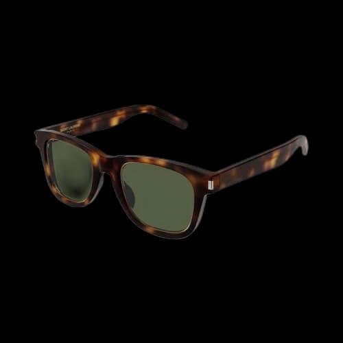 Saint Laurent Square Sunglasses 'Havana/Green'