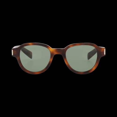 Saint Laurent Round Sunglasses 'Havana/Green'
