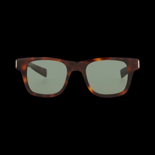 Saint Laurent Square Sunglasses 'Havana/Green'